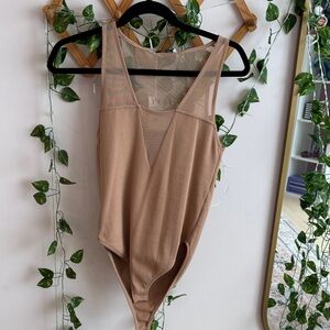 Zara Beige Sleeveless Bodysuit